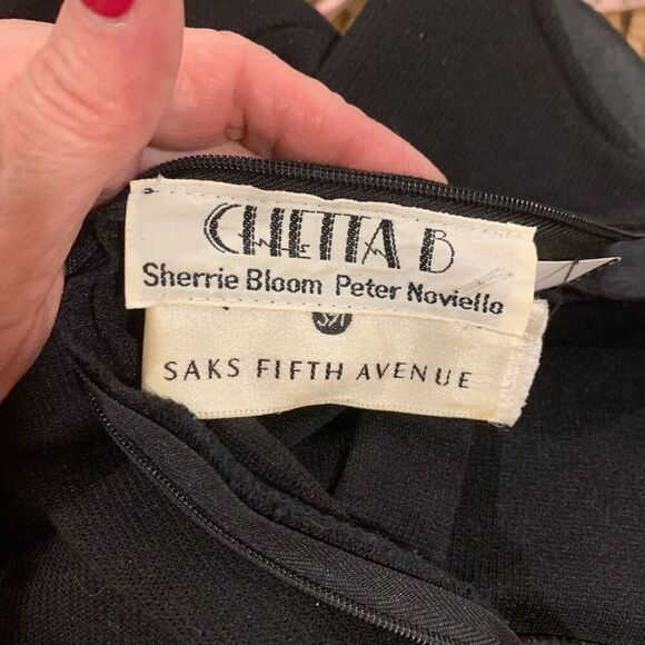 Chetta B VTG 80s Dolman Dress Wool Skirt Red Tartan Plaid Black L/S Top Size 10 - Picture 2 of 9